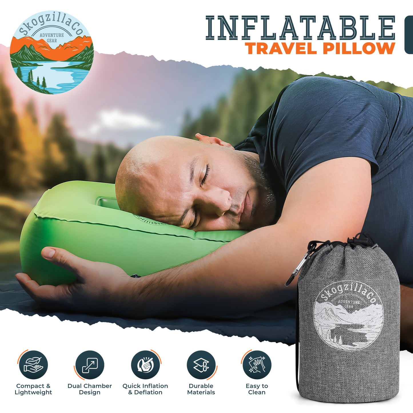 TrailNeck 1.0 Inflatable Camping Pillow