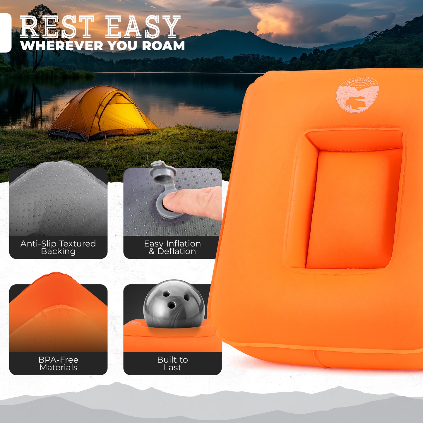 TrailNeck 1.0 Inflatable Camping Pillow