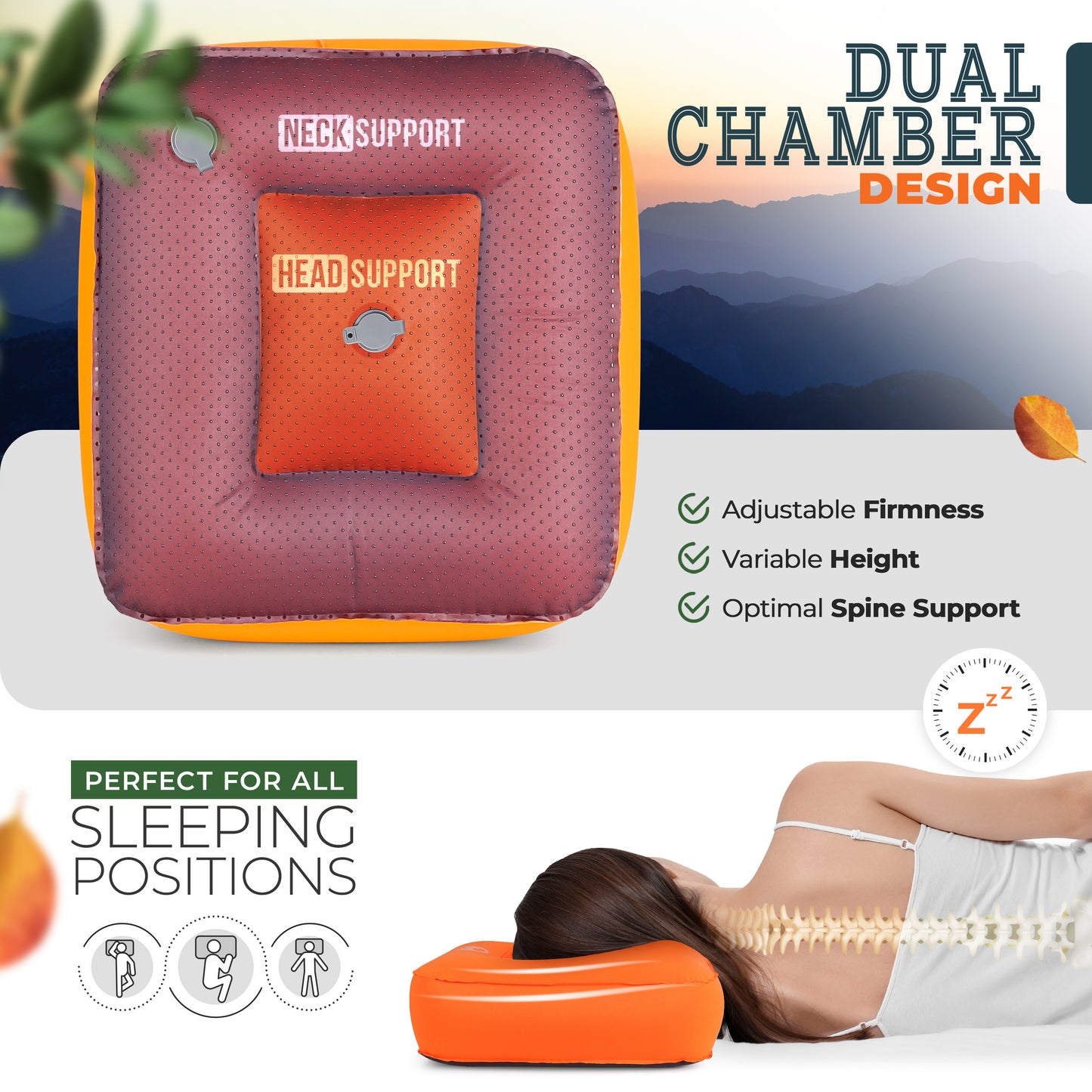 TrailNeck 1.0 Inflatable Camping Pillow